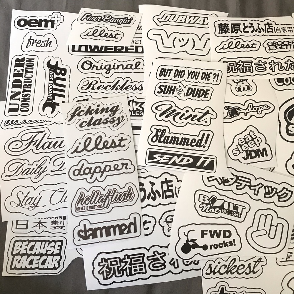 25 Random JDM Stickers / Decals Lot
